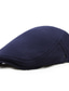cheap Men&#039;s Hats-Men&#039;s Hat Flat Cap Daily Wear Vacation Pure Color Warm Black