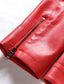 Χαμηλού Κόστους Ανδρικές Γούνες &amp; Δέρματα-Ανδρικά Jeci Piele Μπουφάν Biker Καθημερινά Ρούχα Δουλειά Χειμώνας Μακρύ Παλτό Κανονικό Διατηρείτε Ζεστό Καθημερινό Καθημερινά Σακάκια Μακρυμάνικο Μονόχρωμες Με Ζώνη Κόκκινο Ανοικτό Μαύρο