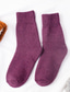 olcso férfi zokni-Férfi 3 pár Zokni Gyapjú zokni Túrazokni Alkalmi zoknik Téli zokni Divat Kényelmes Egyszínű Hétköznapi Napi Vastag Tél Fekete Medence