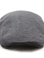 זול כובעים לגברים-בגדי ריקוד גברים כּוֹבַע כובע מצחייה שטוח לבוש יומיומי חופשה צבע אחיד חם שחור