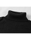 Недорогие мужской пуловер-свитер-Муж. Вязаная ткань Пуловер Свитер Рельефный узор Вязать Укороченный Трикотаж Хомут Современный современный На каждый день На выход Одежда Наступила зима Черный Зеленый S M L
