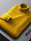 cheap Men&#039;s Pullover Sweater-Men&#039;s Sweater Pullover Ribbed Knit Cropped Knitted Solid Color Turtleneck Keep Warm Modern Contemporary Work Daily Wear Clothing Apparel Fall &amp; Winter Camel Wine M L XL