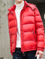 cheap Men&#039;s Downs &amp; Parkas-Men&#039;s Down Jacket Puffer Jacket Winter Jacket Parka Warm Work Daily Wear Pure Color Outerwear Clothing Apparel Black Red