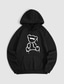 abordables Sweat-shirt à capuche basique-Homme Sweat à capuche Noir Rouge Beige Blanche Capuche Graphic Ours Imprimer Sport &amp; Loisir Des sports Vêtement de rue Estampage à chaud basique Vêtement de rue Casual Hiver Automne Vêtement Tenue