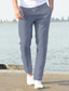 tanie lniane spodnie-Męskie Lniane spodnie Spodnie plażowe Czarny Biały Niebieski M L XL