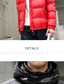 cheap Men&#039;s Downs &amp; Parkas-Men&#039;s Down Jacket Puffer Jacket Winter Jacket Parka Warm Work Daily Wear Pure Color Outerwear Clothing Apparel Black Red