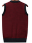 cheap Sweater Vests-Men&#039;s Sweater Vest Ribbed Knit Pocket Knitted Color Block V Neck Modern Contemporary British Daily Wear Going out Clothing Apparel Sleeveless Spring &amp;  Fall Burgundy Camel M L XL