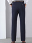 cheap Chinos-Men&#039;s Dress Pants Trousers Casual Pants Pocket Straight Leg Plain Stretch Office Business Stylish Formal Black Wine High Waist Micro-elastic