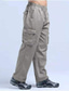 abordables Pantalons Cargo-Homme Pantalon Cargo Pantalon Pantalon de travail Taille elastique Multi poche Plein Confort Respirable Casual du quotidien Vêtement de rue Mélange de Coton Sportif Mode Vert militaire Noir