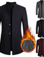cheap Men&#039;s Jackets &amp; Coats-Men&#039;s Winter Coat Wool Coat Overcoat Short Coat Daily Wear Vacation Winter Fall Wool Thermal Warm Outdoor Outerwear Clothing Apparel Fashion Warm Ups Solid Colored Pocket Turndown Single Breasted