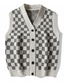 cheap Men&#039;s Cardigan Sweater-Men&#039;s Sweater Sweater Vest Cardigan Sweater Ribbed Knit Knitted Color Block V Neck Modern Contemporary Daily Wear Going out Clothing Apparel Sleeveless Winter Spring &amp;  Fall Black Blue M L XL