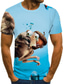 voordelige Mannen grafische Tshirt-Voor heren T-shirt T-shirts Grappige T-shirts Grafisch dier Eekhoorn Ronde hals Zee blauw Wit Geel Rood blauw 3D-afdrukken Dagelijks Feestdagen Korte mouw Afdrukken Kleding Streetwear overdreven