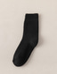 ieftine ciorapi barbatesti-Bărbați 3 perechi Șosete Șosete Medii Șosete casual Modă Confortabili Bumbac Mată Casual Zilnic Cald Toamna iarna Trifoi Negru