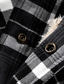 Χαμηλού Κόστους Ανδρικά Μπουφάν &amp; Παλτό-Ανδρικά Μπουφάν fleece Σακάκι Φλις Επένδυση Καθημερινά Ρούχα Εξόδου Φεστιβάλ Κουμπωμένο μέτωπο Όρθιος γιακάς Θερμαντικά Παραδοσιακό / Κλασικό Ανατομικό Σακάκι Εξωτερικά ενδύματα Καρό / Τετραγωνισμένο