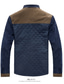 baratos Blusões e Parkas para Homem-jaqueta acolchoada masculina com colarinho de botões contrastantes (grande, cinza marinho)
