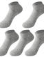 cheap Men&#039;s Socks-Men&#039;s 5 Pairs Socks Ankle Socks Low Cut Socks Casual Socks Black White Color Cotton Solid Colored Casual Daily Sports Medium Spring, Fall, Winter, Summer Fashion Comfort