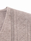 olcso pulóver mellények1-Férfi Pulóver mellény Gyapjú pulóver Bordázott Kötött Kötött Csík V-alakú Modern Kortárs Koreai Hétköznapi viselet Alkalmi Ruházat Ujjatlan Tavasz &amp; Ősz Fekete Teveszín M L XL