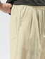 abordables Joggings-Homme Pantalon Jogger Pantalon en lin Pantalon Pantalons d&#039;été Cordon Taille elastique Plein Confort Respirable Cheville Casual du quotidien Vêtement de rue Mélange de Lin &amp; Coton Sportif Mode Noir