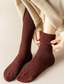 cheap Men&#039;s Socks-Men&#039;s 3 Pairs Socks Wool Socks Stockings Casual Socks Winter Socks Wine Red Black Color Solid Colored Casual Daily Warm Winter Fashion Comfort