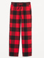 ieftine Sleep Bottom-Bărbați loungewear Pantaloni de pijama Pantaloni în carouri Pantaloni de Casă Grilă / carouri De Bază Modă Simplu Casă Zilnic Spandex Respirabil Pantaloni Talie elastică Iarnă Toamnă Roșu negru Negru