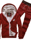 cheap Men&#039;s Tracksuits-Men&#039;s Hoodie Jacket with pants 2 Piece Coat Essential Jacket 2 Piece Navy Wine Red Black