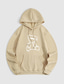 abordables Sweat-shirt à capuche basique-Homme Sweat à capuche Noir Rouge Beige Blanche Capuche Graphic Ours Imprimer Sport &amp; Loisir Des sports Vêtement de rue Estampage à chaud basique Vêtement de rue Casual Hiver Automne Vêtement Tenue