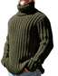 cheap Men&#039;s Pullover Sweater-Men&#039;s Sweater Pullover Sweater Jumper Ribbed Knit Cropped Knitted Solid Color Turtleneck Keep Warm Modern Contemporary Work Daily Wear Clothing Apparel Fall &amp; Winter Black Blue M L XL