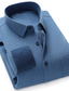 billiga Businessskjortor för män-mäns fleeceskjorta klänning skjorta rutig enfärgad turndown utomhus gata långärmad button-down kläder kläder mode företag bekväma