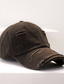 رخيصةأون قبعات الرجال-رجالي قبعة قبعة البيسبول مناسب للبس اليومي عطلة أساسي لون خالص / عادي مواد خفيفة الوزن مريح أسود