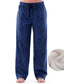 cheap Sleep Bottom-Men&#039;s Loungewear Flannel Pajama Pants Lounge Pants Graphic Prints Warm Soft Home Bed Spa Flannel Warm Pocket Elastic Waist Winter Green Blue
