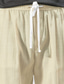 tanie Spodnie dresowe-Męskie Uprawiający jogging Lniane spodnie Spodnie Letnie spodnie Ściągana na sznurek Elastyczny pas Równina Komfort Oddychający Do kostek Codzienny Streetwear Mieszanka len / bawełna Sport Moda