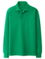 baratos polo clássico-Homens Camiseta Polo Camisa de golfe Cor Sólida Aberto para a Lateral Verde Preto Azul Amarelo Verde Claro Casual Diário Manga Longa Botão para baixo Roupa Algodão Moda Roupa de rua Simples