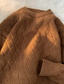 abordables pull-over pour hommes-Homme Pull Gauffré Tricoter Découpé Tricoté Couleur unie Col Ras du Cou basique à la mode Extérieur du quotidien Vêtement Tenue Hiver Automne Noir Rouge S M L