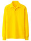 billige klassisk polo-Herre POLO T-skjorte Golf skjorte Ensfarget Aftæpning Grønn Svart Blå Gul Lysegrønn Avslappet Daglig Langermet Knapp ned Klær Bomull Mote Gatemote Enkel
