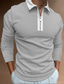 levne klasické polo-pánská golfová košile jednobarevný límeček street denní zip topy s dlouhým rukávem bavlna sportovní oblečení ležérní móda pohodlné modrá / podzim / zima / léto