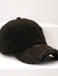 זול כובעים לגברים-בגדי ריקוד גברים כּוֹבַע כובע בייסבול לבוש יומיומי חופשה בסיסי צבע אחיד / רגיל חומרים קלים נוח שחור