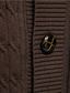 billiga cardigan tröja för män-Herr Kofta Stickat Ensfärgat Akrylik Fiber Långärmad Tröja koftor Rund hals Höst Vinter Beige