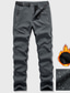 cheap Cargo Pants-Men&#039;s Cargo Pants Softshell Pants Combat Trousers Winter Pants Snow Pants Elastic Waist Zipper Pocket Solid Color Thermal Warm Fleece Lining Sports Outdoor Daily Casual Athleisure Black Navy Blue