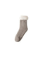 Недорогие мужские носки-Муж. 1 пара Носки с подкладкой из шерпы Чулки Тапочки-носки Сплошной цвет Дом Теплые Зима Черный Хаки Светло-серый