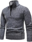 cheap Men&#039;s Pullover Sweater-Men&#039;s Sweater Pullover Sweater Jumper Ribbed Knit Cropped Knitted Solid Color Turtleneck Keep Warm Modern Contemporary Work Daily Wear Clothing Apparel Fall &amp; Winter Light Grey Dark Grey S M L