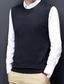 cheap Sweater Vests-Men&#039;s Sweater Vest Wool Sweater Pullover Sweater Jumper Dress Sweater Ribbed Knit Knitted Solid Color Crew Neck Keep Warm Modern Contemporary Work Daily Wear Clothing Apparel Sleeveless Spring &amp;  Fall