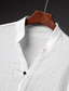 Χαμηλού Κόστους σετ ανδρικό πουκάμισο-Ανδρικά Κοστούμια μπλουζών Φόρμα Πουκάμισο τένις Σετ σορτς και μπλουζάκι Μονόχρωμο Λαιμόκοψη V ΕΞΩΤΕΡΙΚΟΥ ΧΩΡΟΥ Δρόμος Μισό μανίκι Κορδόνι Ρούχα Λινό 2 τεμ Αθλητικός Ρουχισμός Κλασσικό Άνετο