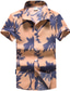 cheap Hawaiian Shirts-Men&#039;s Summer Hawaiian Shirt Graphic Coconut Tree Turndown Yellow Purple Orange Outdoor Casual Short Sleeve Print Clothing Apparel Hawaiian Beach