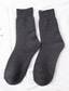 ieftine ciorapi barbatesti-Bărbați 3 perechi Șosete Șosete de lână Șosete Medii Șosete casual Șosete de iarnă Modă Confortabili Mată Casual Zilnic Cald Iarnă Negru Albastru piscină