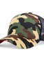 cheap Men&#039;s Hats-Men&#039;s Hat Baseball Cap Trucker Hat Mesh Cap Netback Cap Solid Color Camouflage Breathable Lake blue