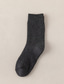 זול גרבי גברים-בגדי ריקוד גברים 3 זוגות גרביים גרבי צוות גרביים ליומיום אופנתי נוחות כותנה אחיד קזו&#039;אל יומי חם סתיו חורף תלתן שחור