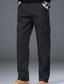tanie spodnie codzienne-Męskie Spodnie zimowe Spodnie Spodnie codzienne Multi Pocket Prosta noga Jednokolorowe Komfort Codzienny Wyjściowe Streetwear Elegancki Prosty Czarny Granatowy