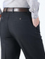 ieftine Pantaloni Chinos-Bărbați Costume Pantaloni Pantaloni casual Buzunar Picior drept Simplu Birou Afaceri Stilat Oficial Gri fum Negru Talie Înaltă Micro-elastic