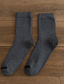 voordelige heren sokken-Voor heren 5 paar Sokken Crew Sokken Casual sokken Modieus Comfortabel Katoen Effen Casual Dagelijks Warm Herfst winter Groen Zwart