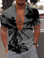 billiga Skjortor med tryck för män-Herr Skjorta Sommarskjorta Hawaii skjorta Grafisk Kokosnötsträd Hawaiisk Aloha Design Nedvikt Ljusgul Svartvit Gul Rodnande Rosa Blå Tryck Utomhus Gata Kortärmad Button-Down Mönster Kläder Mode